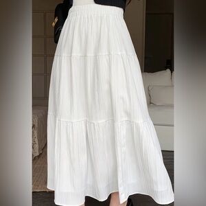 White Tiered Skirt